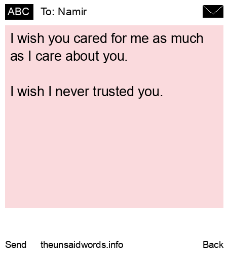 unsent message to Namir