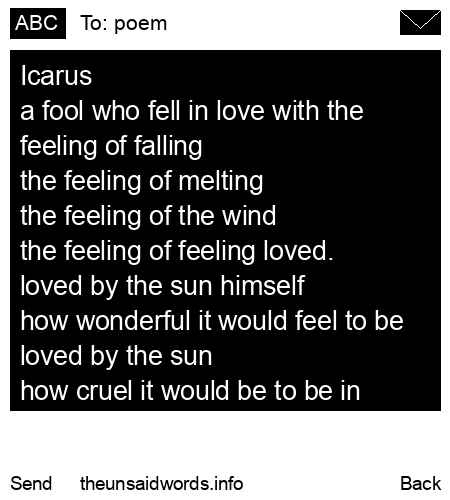 unsent message to poem