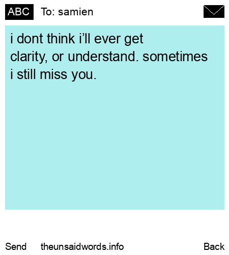 unsent message to samien