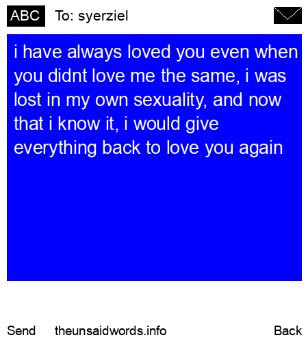 unsent message to syerziel
