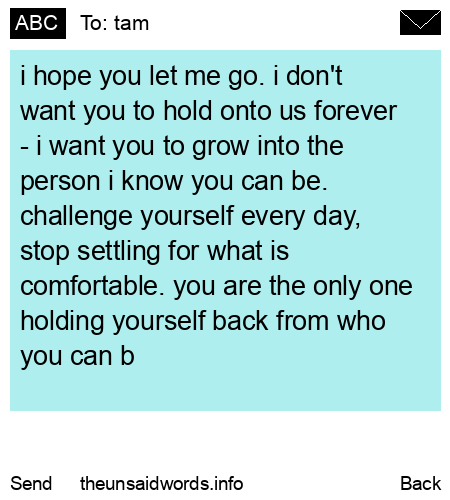 unsent message to tam