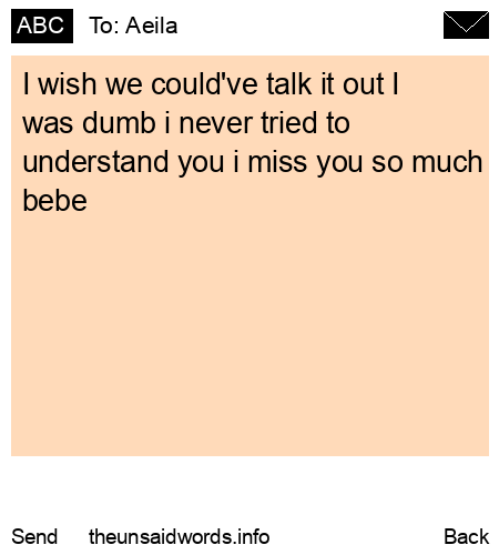 unsent message to Aeila
