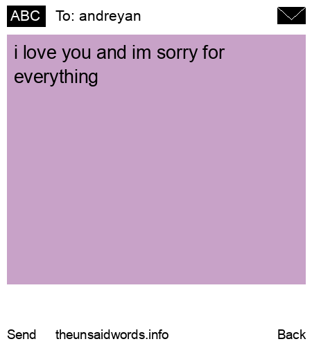 unsent message to andreyan