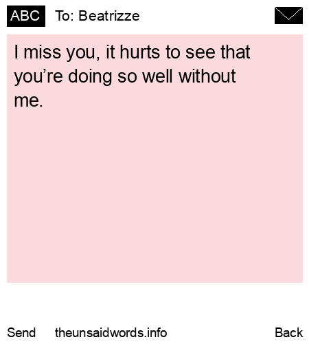 unsent message to Beatrizze 