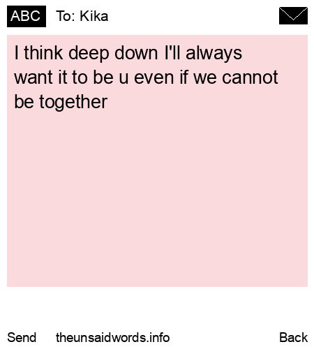 unsent message to Kika