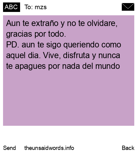 unsent message to mzs