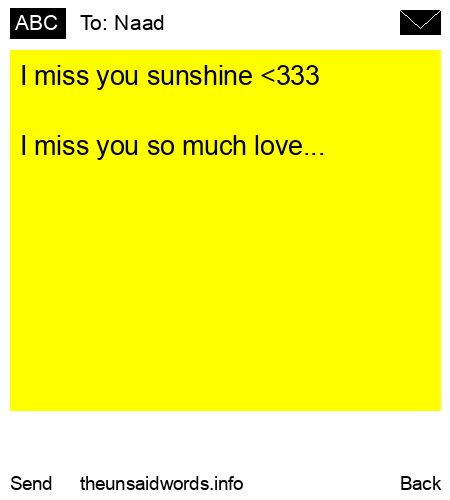 unsent message to Naad
