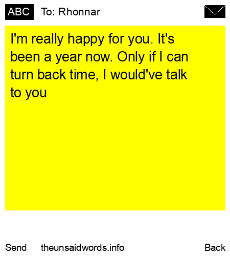unsent message to Rhonnar