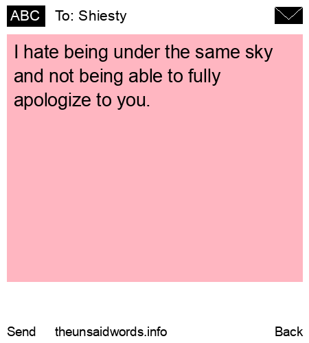 unsent message to Shiesty