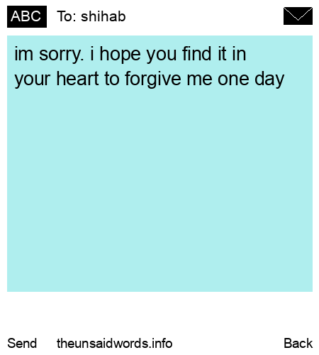 unsent message to shihab