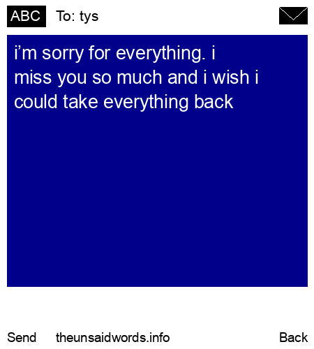 unsent message to tys