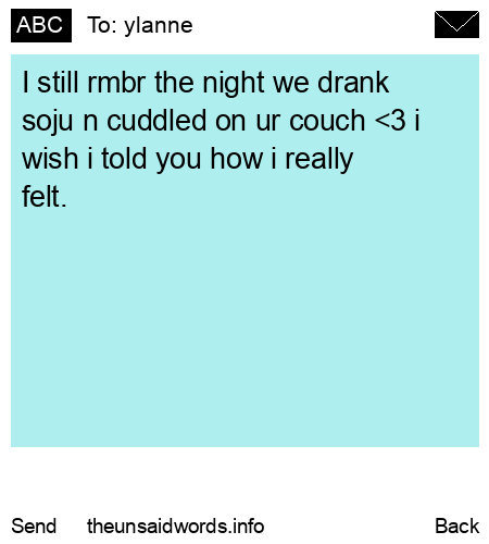 unsent message to ylanne