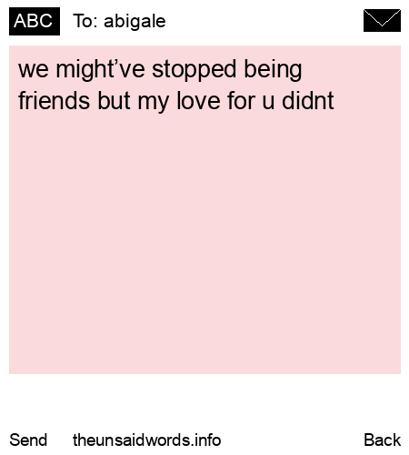 unsent message to abigale