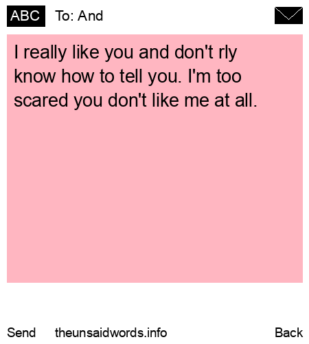 unsent message to And
