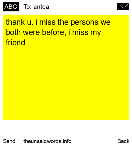 unsent message to antea
