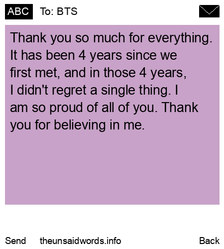 unsent message to BTS
