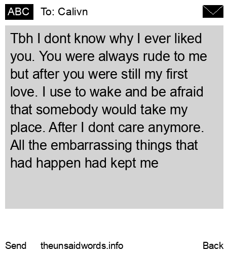 unsent message to Calivn