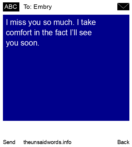 unsent message to Embry
