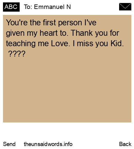 unsent message to Emmanuel N