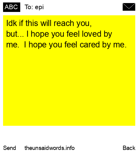 unsent message to epi