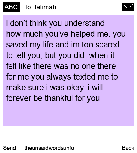 unsent message to fatimah
