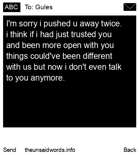 unsent message to Gules