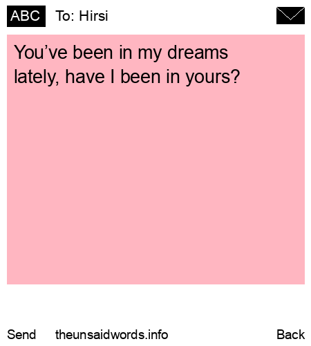 unsent message to Hirsi