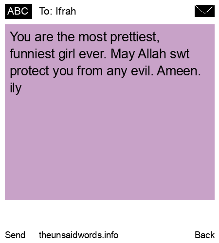 unsent message to Ifrah