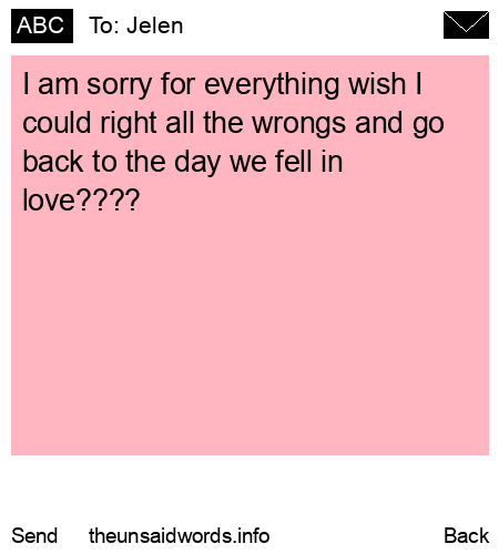 unsent message to Jelen