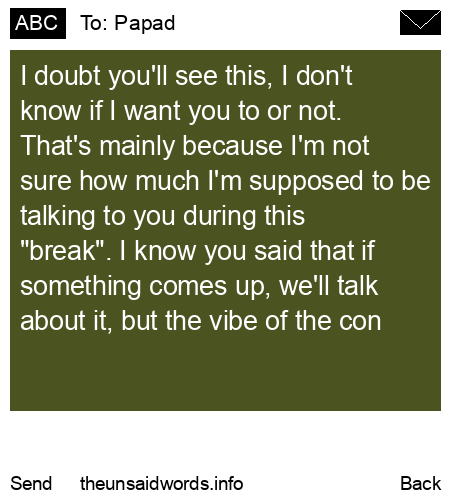 unsent message to Papad