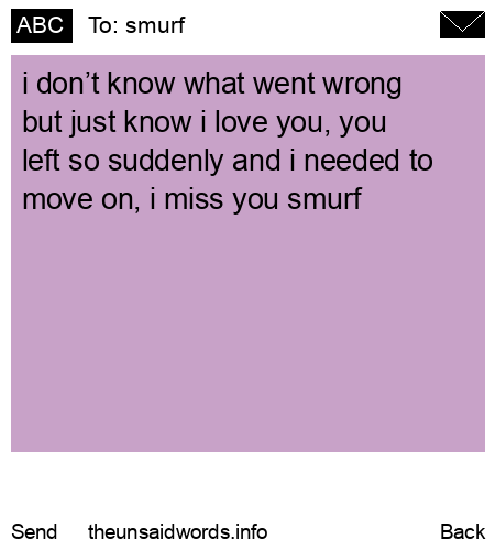 unsent message to smurf