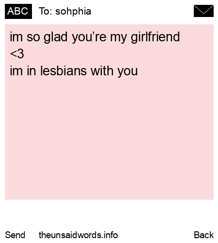 unsent message to sohphia