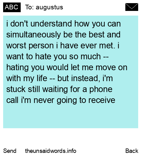 unsent message to augustus