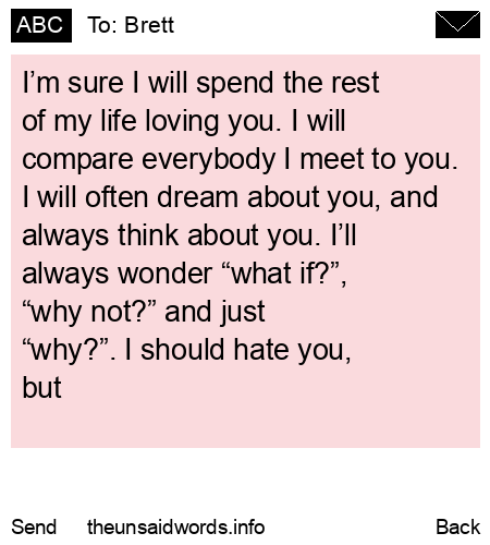 unsent message to Brett