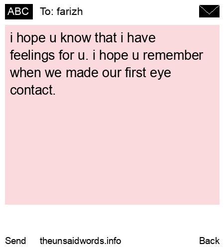 unsent message to farizh