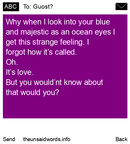 unsent message to Guost?