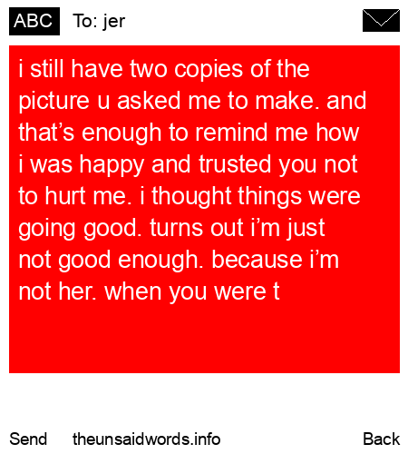 unsent message to jer