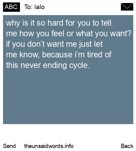 unsent message to lalo