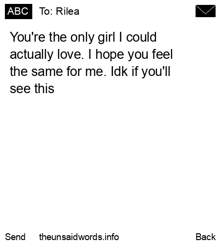 unsent message to Rilea