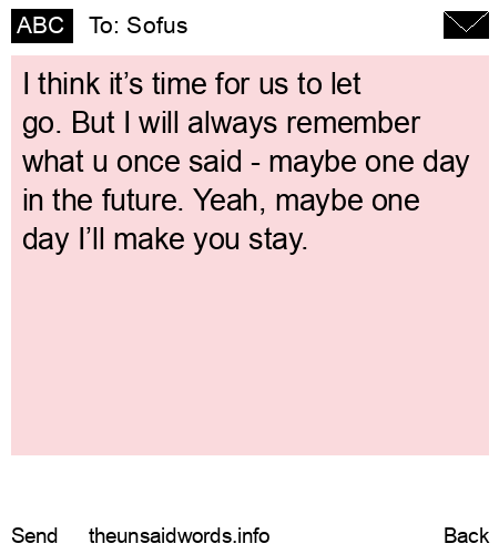 unsent message to Sofus