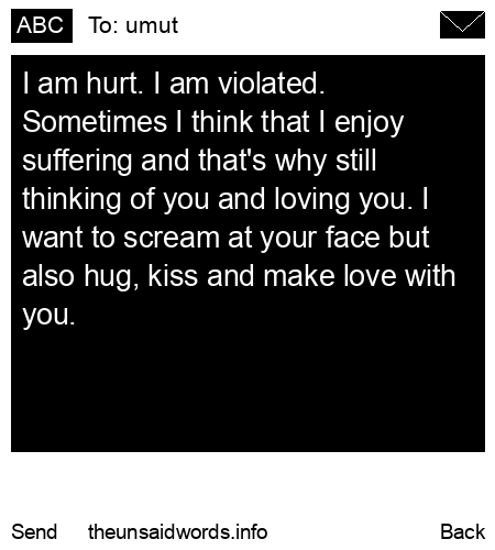 unsent message to umut