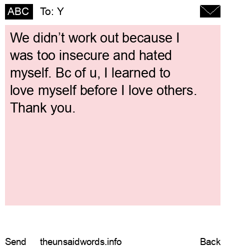 unsent message to Y