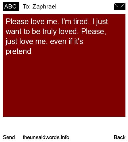 unsent message to Zaphrael