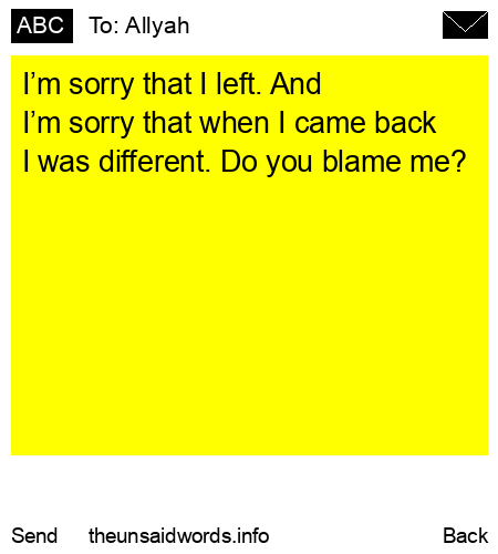 unsent message to Allyah
