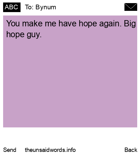 unsent message to Bynum 