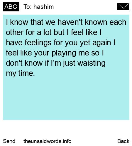 unsent message to hashim