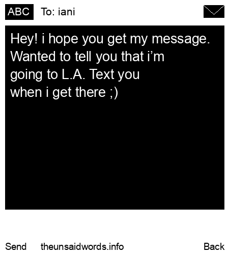 unsent message to iani
