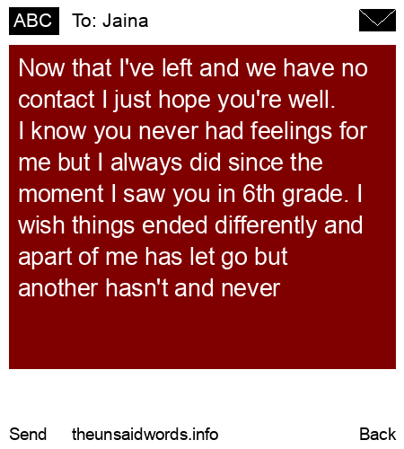 unsent message to Jaina
