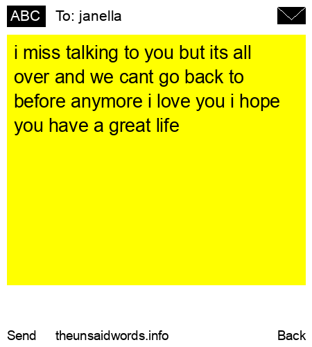 unsent message to janella