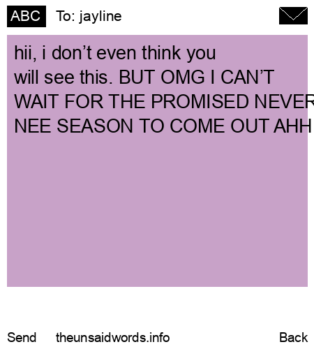 unsent message to jayline